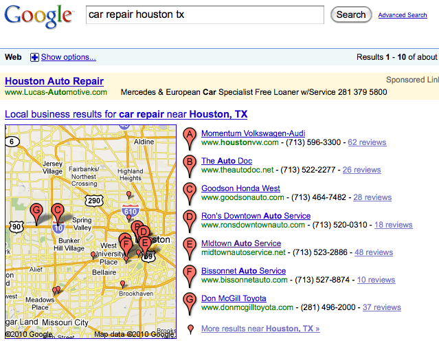 Google Local Business Listings