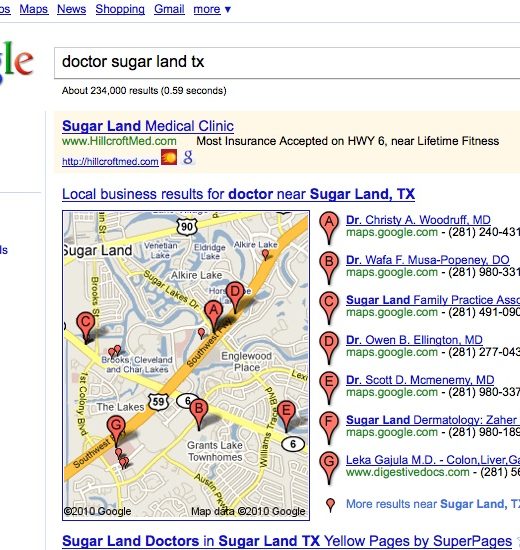 Google Places Listings