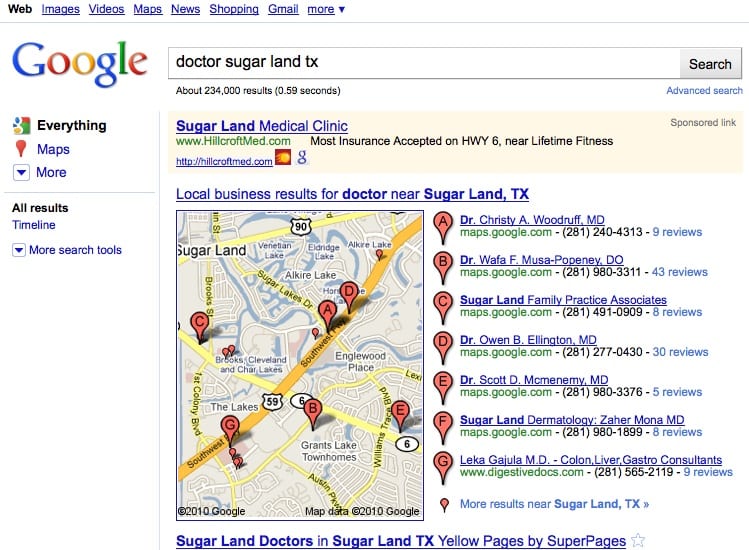 Google Places Listings