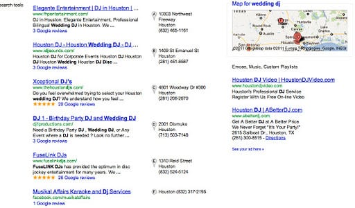 Use of Google Places listings for SEO
