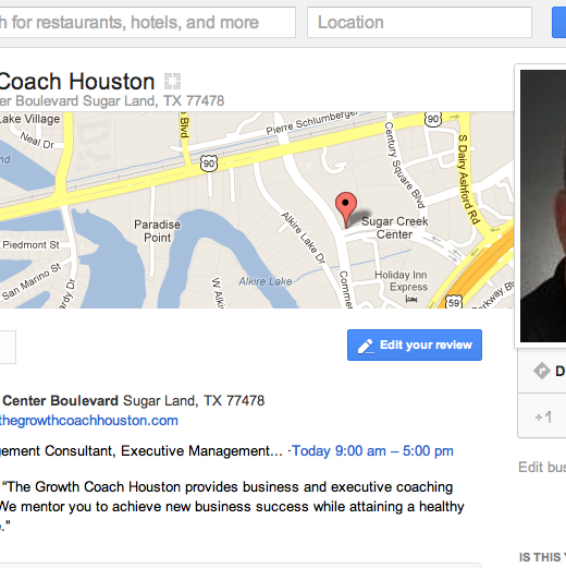 Google+ Local listing for Glenn Smith - Growth Coach Houston TX